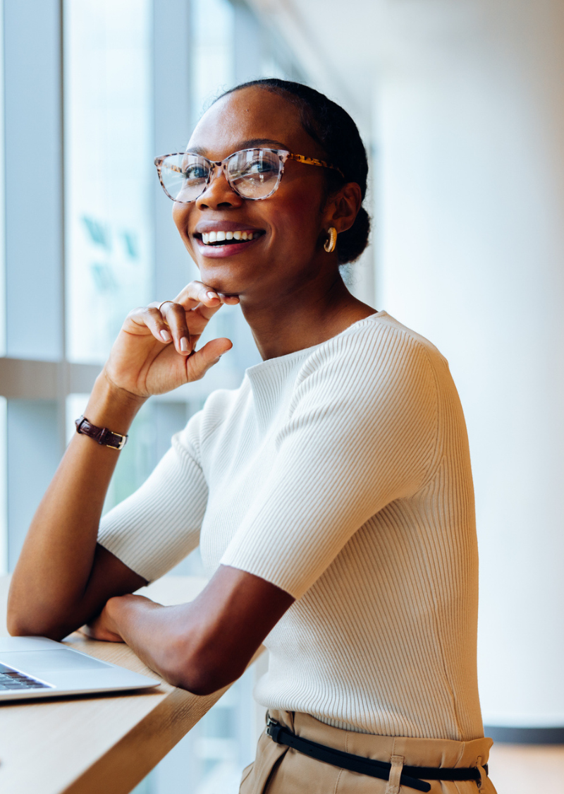 Professionnelle souriante